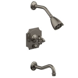 Phylrich 163-26 Couronne Cross Handle Pressure Balance Tub and Shower Set