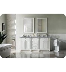 James Martin 157-V72-BW Bristol 72" Double Bathroom Vanity in Bright White Finish