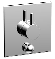 Phylrich 4-203 Basic II 6" Square Pressure Balance Shower Plate with Diverter and Lever Handle Trim Set