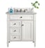 James Martin 090-S30-CAR-SNK 30" Single Bathroom Vanity Top with Rectangular Sink in Carrara White