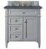 James Martin 050-S30-CSP-SNK 30" Single Bathroom Vanity Top with Rectangular Sink in Charcoal Soapstone Quartz