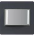 Ronbow E015612-E73 Stack 27" Rectangular Frameless LED Mirrored Medicine Cabinet in Stone Grey