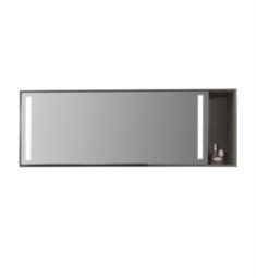 Ronbow E015615-E73 Stack 54 1/8" Rectangular Frameless LED Mirrored Medicine Cabinet in Stone Grey