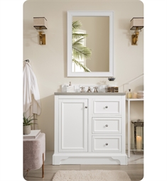 James Martin 825-V36-BW De Soto 35 7/8" Single Bathroom Vanity in Bright White Finish