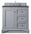 1 1/4" Suede Charcoal Soapstone Quartz Top with Sink/s