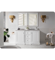 James Martin 825-V60D-BW De Soto 59 7/8" Freestanding Double Bathroom Vanity in Bright White