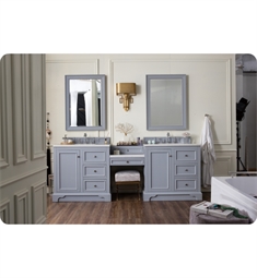 James Martin 825-V94-SL-DU De Soto 96 1/2" Double Bathroom Vanity Set in Silver Gray Finish