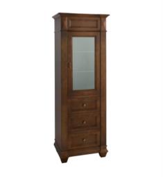 Ronbow 674126 Torino 72 1/8" Freestanding Linen Curio Cabinet with Three Drawers