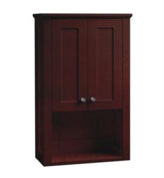 Ronbow 688118-3-H01 Shaker 30" Wall Mount Modular Style Linen Overjohn Cabinet in Dark Cherry Finish with Open Shelf