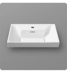Ronbow 200447-WH Aravo Petite 18 3/8" Single Bowl Rectangular Drop-In Bathroom Sink with Overflow in White