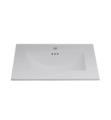 Ronbow 212231-WH Kara 31" Single Bowl Rectangular Drop-In Bathroom Sink with Overflow in White
