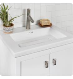 Ronbow 215725-1-WH Aravo Solutions 24 3/4" Single Bowl Rectangular Drop-In Bathroom Sink with Overflow in White