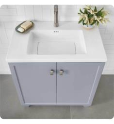 Ronbow 215731-1-WH Aravo Solutions 30 3/4" Single Bowl Rectangular Drop-In Bathroom Sink with Overflow in White