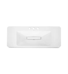 Ronbow E012442-WH Merge 42" Single Bowl Rectangular Drop-In Bathroom Sink in White