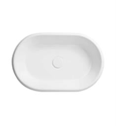 Ronbow E022105-WH 22" Single Bowl Ovi Oval Drop-In Bathroom Sink in White