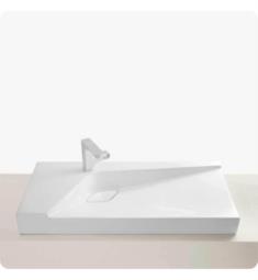 Ronbow E072435-1-WH 35 5/8" Single Bowl Synthesis Rectangular Bathroom Vessel Sink in White