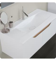 Ronbow E072443-1-WH 43 3/8" Single Bowl Pure Rectangular Drop-In Bathroom Sink in White