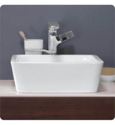 Ronbow E032001-WH 16 1/2" Single Bowl Stage Square Bathroom Vessel Sink in White
