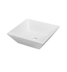 Ronbow 200005-WH 16 1/4" Single Bowl Formation Square Bathroom Vessel Sink in White