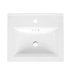 Ronbow 200475-1-WH Verge 18 5/8" Single Bowl Rectangular Drop-In Bathroom Sink with Overflow in White