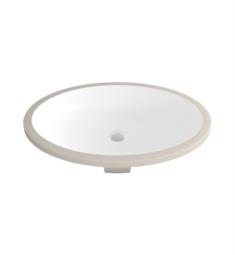 Ronbow 200535-WH Compass 22" Single Bowl Oval Undermount Bathroom Sink with Overflow in White