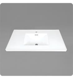 Ronbow 212849-WH Atrium 48 5/8" Single Bowl Rectangular Drop-In Bathroom Sink with Overflow in White