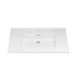Ronbow 215532-WH Larisa 32 3/8" Single Bowl Rectangular Drop-In Bathroom Sink with Overflow in White