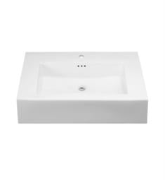 Ronbow 217732-WH Prominent 32 1/8" Single Bowl Rectangular Bathroom Vessel Sink with Overflow in White