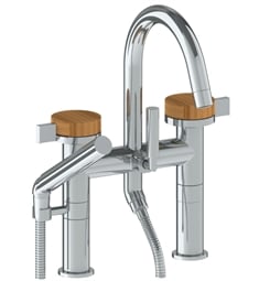 Watermark 21-8.2 Elements 8 7/8" Three Handle Deck Mounted Exposed Tub Filler with Handshower