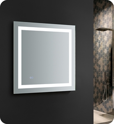 Fresca FMR023030 Santo 30" Wide x 30" Tall Bathroom Mirror with LED Lighting